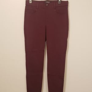 Liverpool Wine Red Skinny Stretch Pants